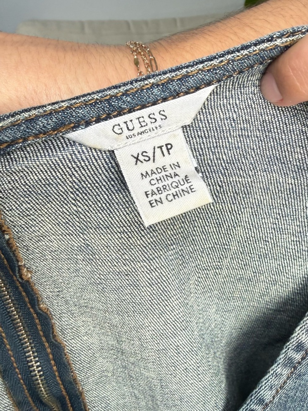 Guess Denim V Neck Dress Size XS - Picture 5 of 7